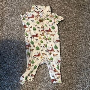 Farm Print Baby Romper